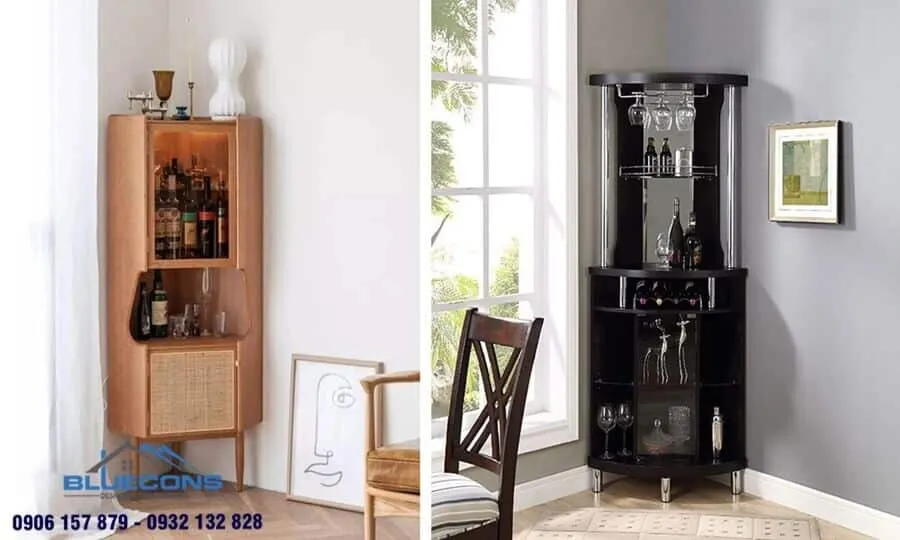 15+ Mẫu tủ rượu gỗ công nghiệp 6 Thiết kế phòng chung cư đẹp