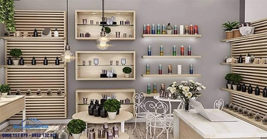 Tủ trưng bày mỹ phẩm mini cao cấp 3 Tủ trưng bày đồ cổ cho phòng khách ấn tượng