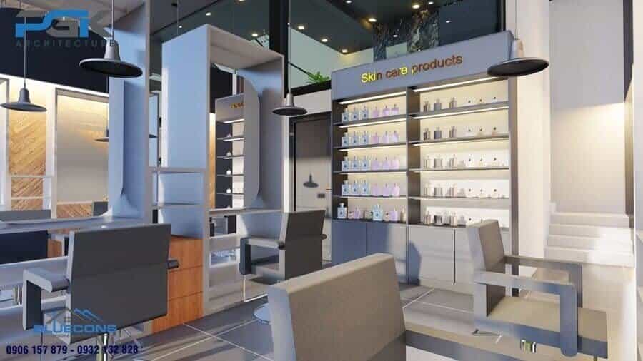 Tủ trưng bày tiệm tóc ấn tượng chuẩn phong cách Salon 2 Tủ trưng bày đồ cổ cho phòng khách ấn tượng