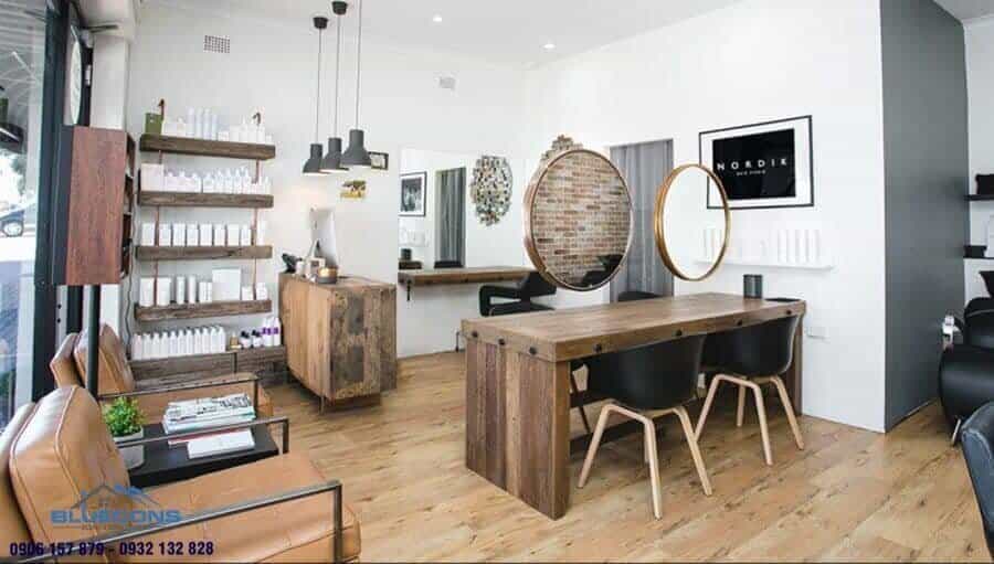 Tủ trưng bày tiệm tóc ấn tượng chuẩn phong cách Salon 4 Tủ trưng bày đồ cổ cho phòng khách ấn tượng