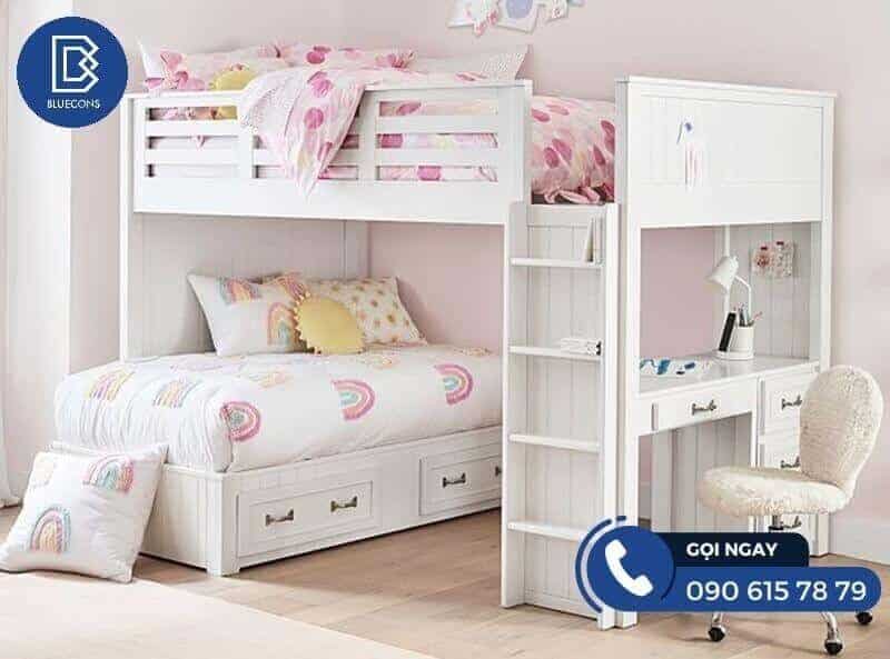 thiết kế giường tầng cho phòng ngủ nhỏ