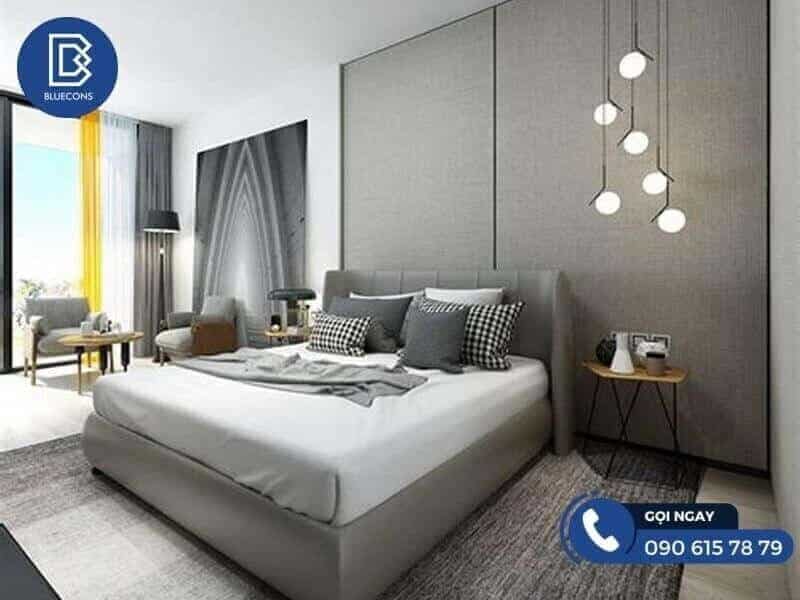 Giường ngủ gỗ bọc nỉ