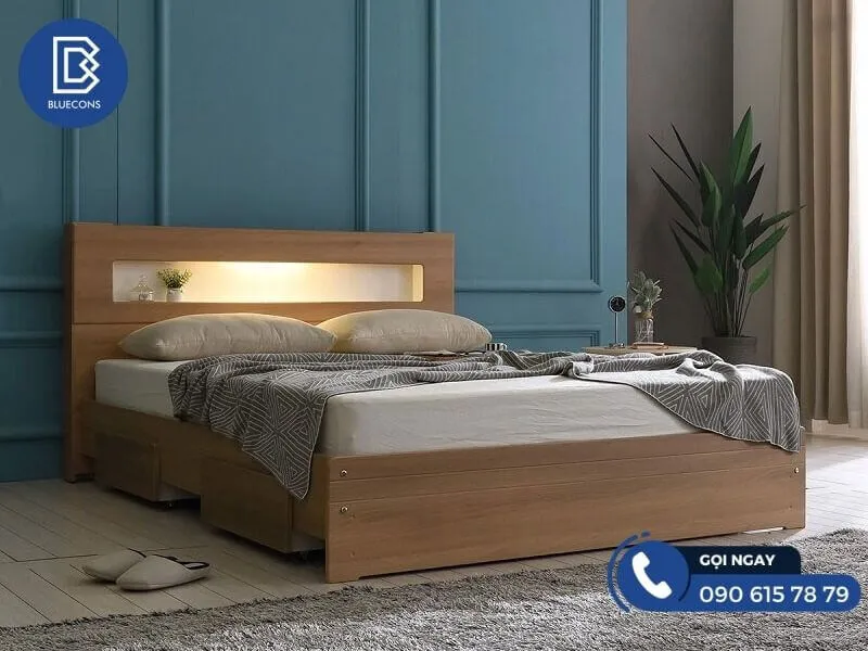 Giường ngủ gỗ hiện đại đẹp mắt giá tốt nhất năm 2023 8 Thiết kế phòng chung cư đẹp