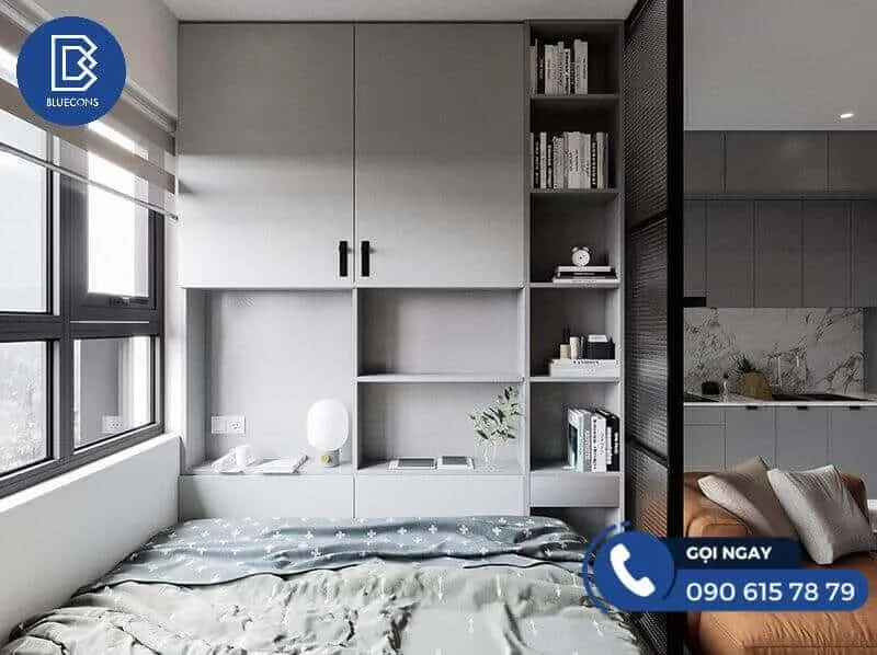 9 mẫu giường ngủ liền tủ quần áo đa năng mở rộng không gian 3 Thiết kế phòng chung cư đẹp