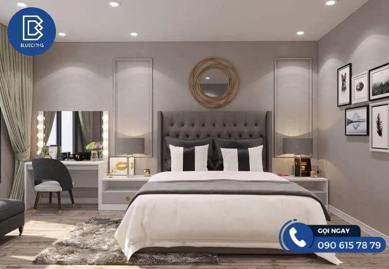 Bỏ túi 7 nguyên tắc kê giường ngủ mang lại tài lộc, may mắn 6 Thiết kế phòng chung cư đẹp