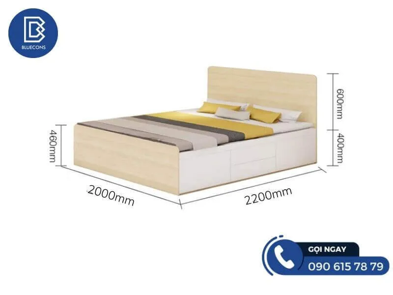Tổng hợp các mẫu giường ngủ 2m 2m2 bền đẹp nhất 2 Thiết kế phòng chung cư đẹp