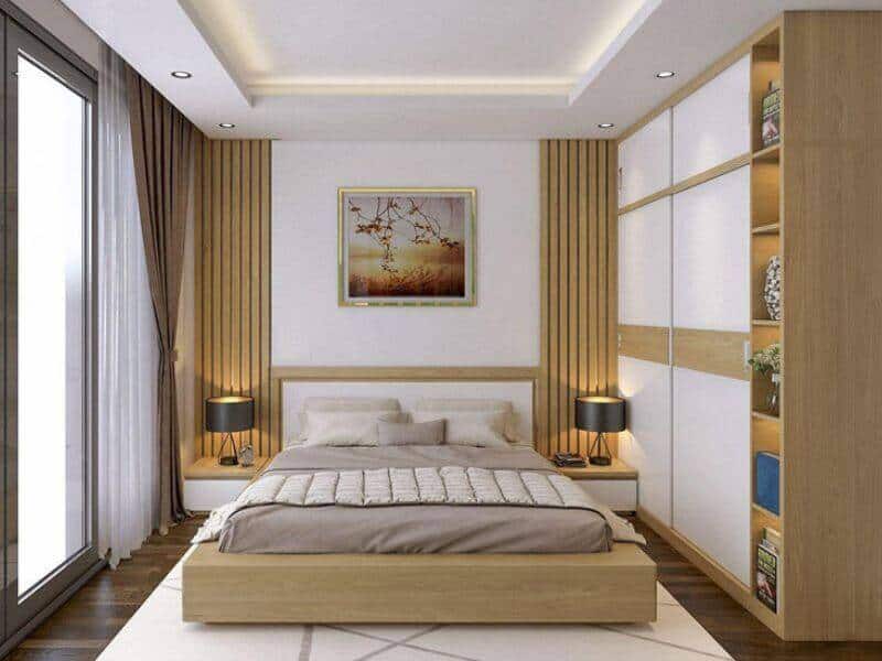 Tổng hợp các mẫu giường ngủ 2m 2m2 bền đẹp nhất 7 Mẫu giường 2mx2m2 gỗ công nghiệp HDF