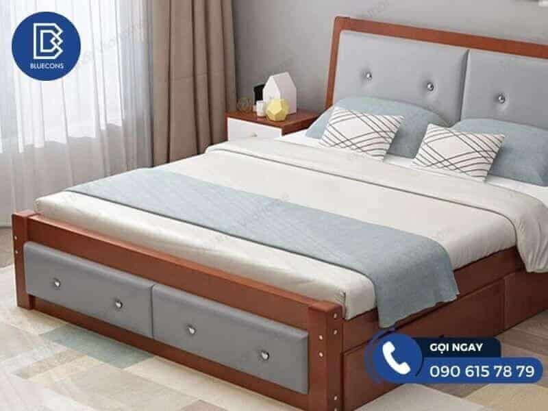 Tổng hợp các mẫu giường ngủ 2m 2m2 bền đẹp nhất 5 Giường ngủ 2mx2m2 bằng Plywood