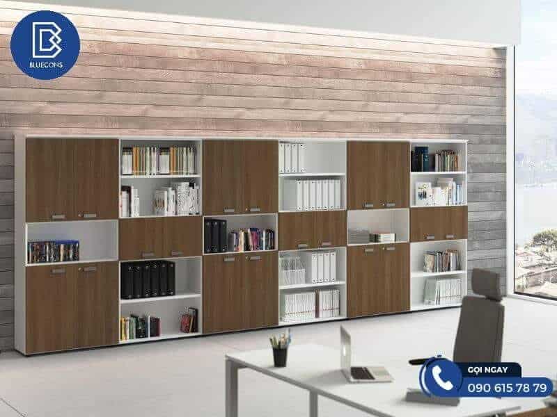 Thiết kế tủ văn phòng gỗ công nghiệp Laminate