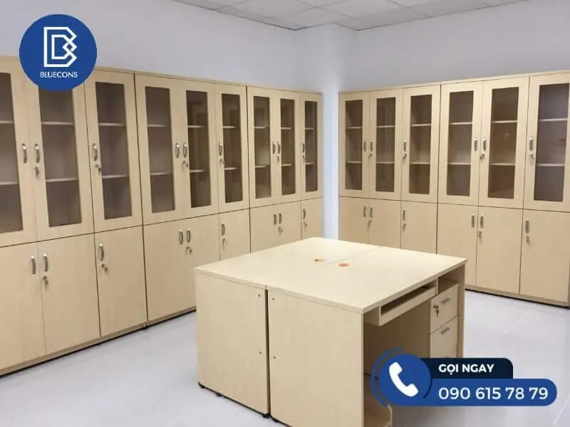 Tủ hồ sơ gỗ công nghiệp 3 Thiết kế phòng chung cư đẹp