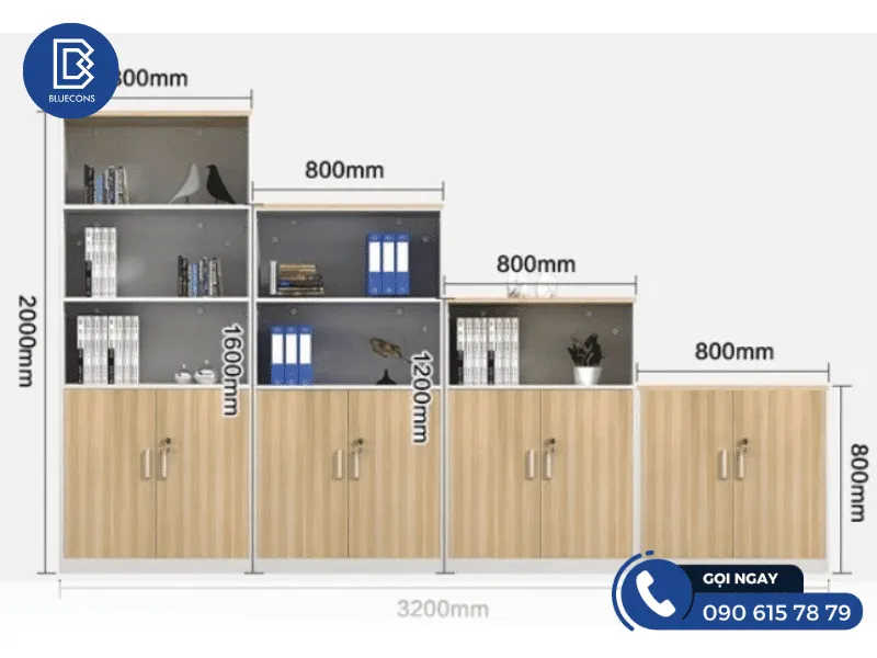 Tủ hồ sơ văn phòng bằng gỗ 2 Thiết kế phòng chung cư đẹp