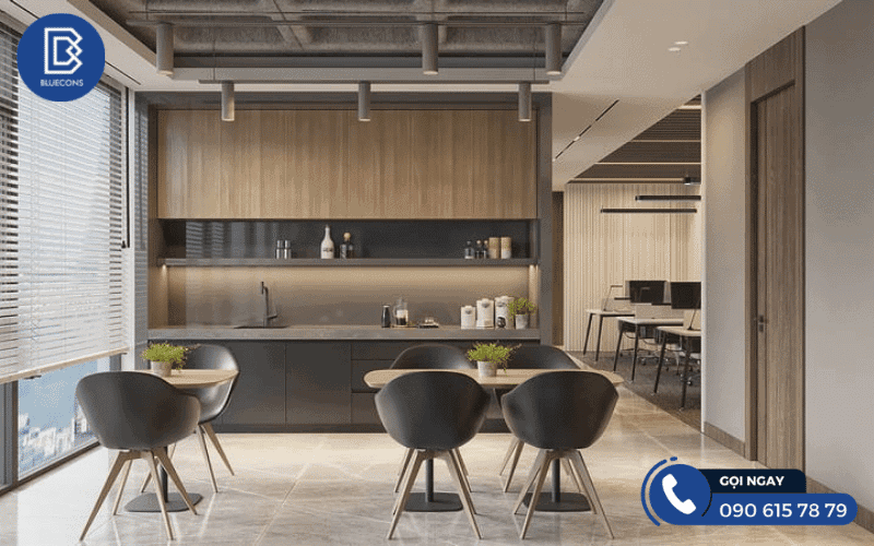 Tổng hợp các mẫu tủ pantry văn phòng đẹp nhất 2022 4 Thiết kế tủ pantry văn phòng theo phong cách ấm áp