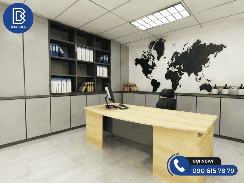 Tủ tài liệu phòng giám đốc 6 Tủ âm tường giúp tối ưu hoá không gian phòng
