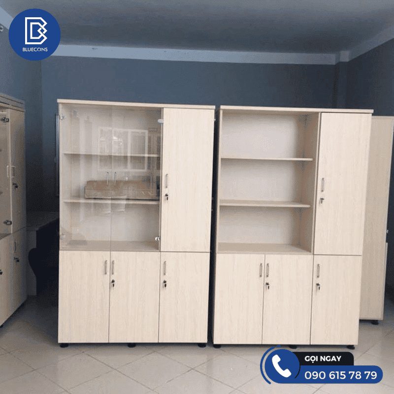 Tủ hồ sơ gỗ MDF 5 Chất liệu tủ hồ sơ sản xuất từ gỗ MDF bền đẹp