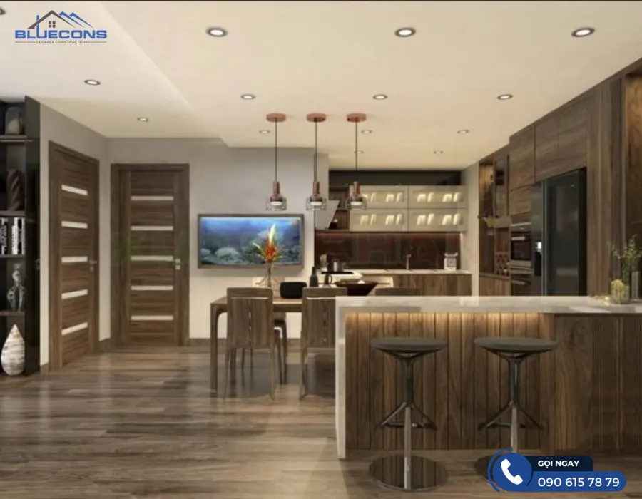 Thiết kế bếp có quầy bar 15 Thiết kế phòng chung cư đẹp