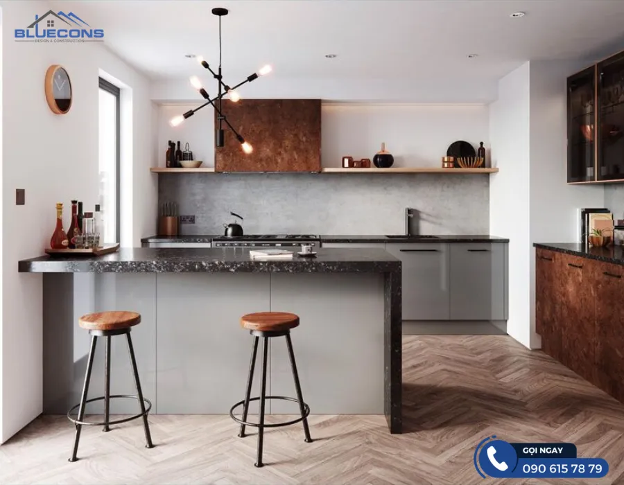 Thiết kế bếp có quầy bar 8 Thiết kế phòng chung cư đẹp