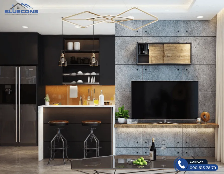 Thiết kế quầy bar đẹp 4 Thiết kế phòng chung cư đẹp