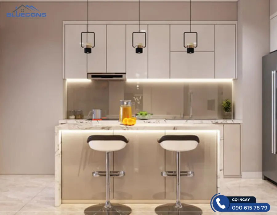 Thiết kế bếp có quầy bar 6 Thiết kế phòng chung cư đẹp