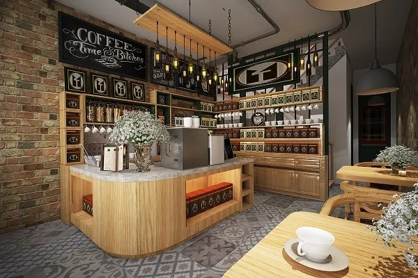 Thiết kế quầy quán cafe 4 Thiết kế phòng chung cư đẹp