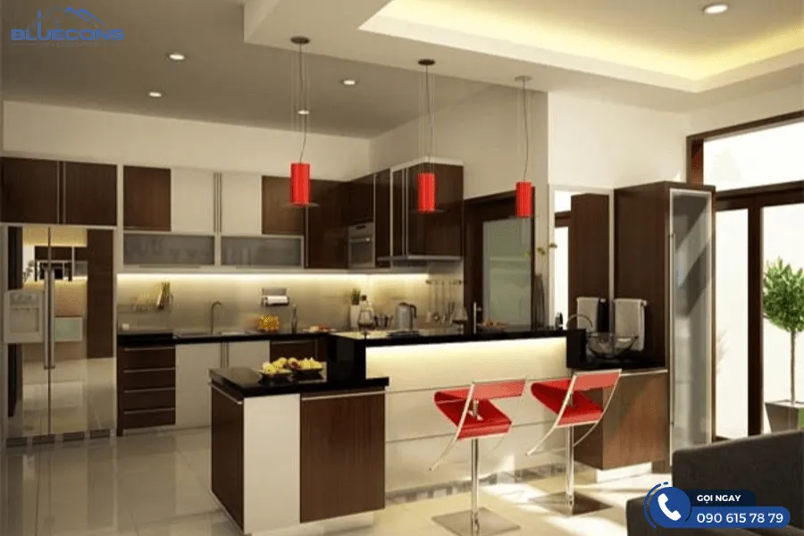 Quầy bar rượu phòng khách 6 Thiết kế phòng chung cư đẹp
