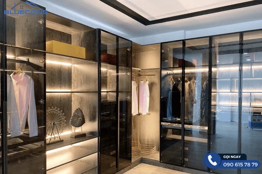 Tủ áo cánh kính lùa 10 Thiết kế phòng chung cư đẹp