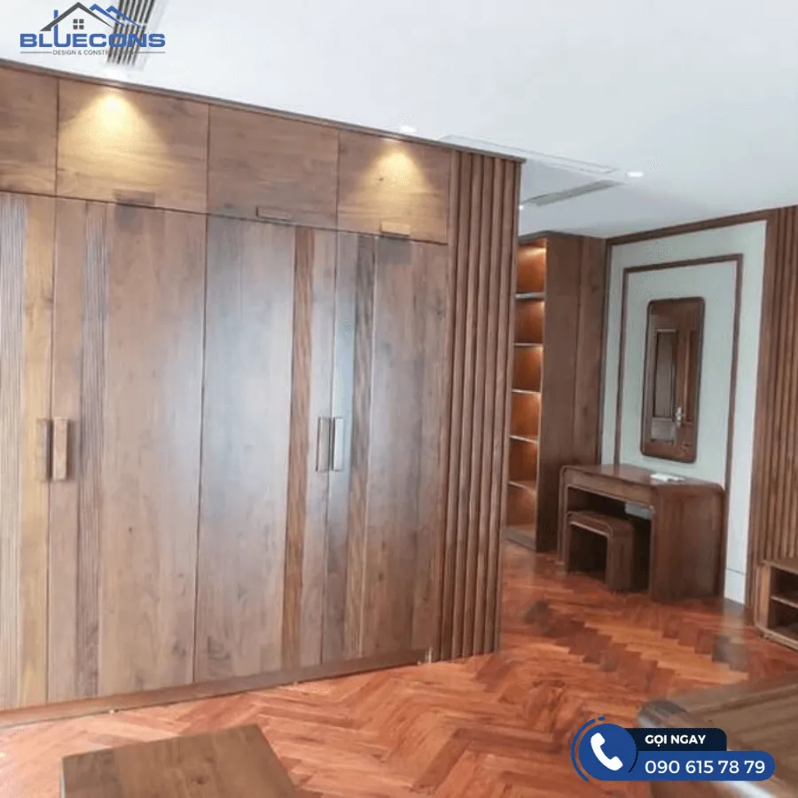Tủ gỗ quần áo 4 cánh 10 Thiết kế phòng chung cư đẹp