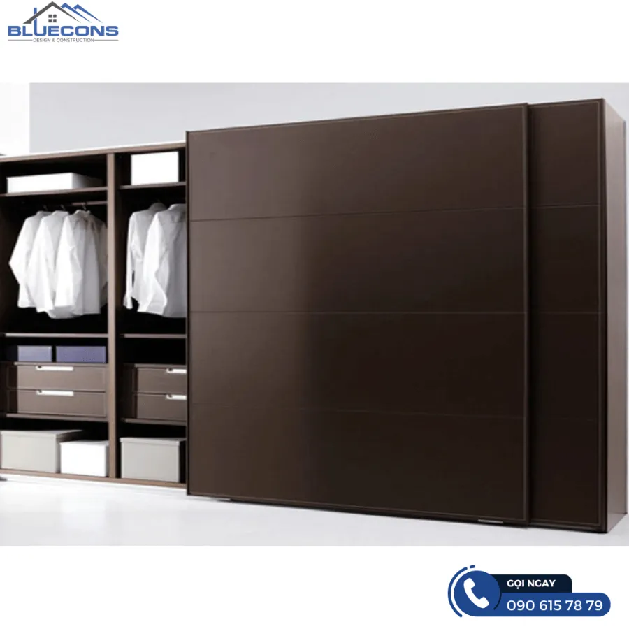 Tủ quần áo cửa lùa 1m8 3 Thiết kế phòng chung cư đẹp
