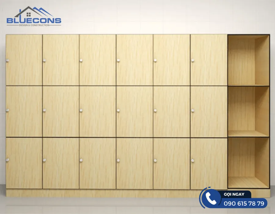 Tủ locker 18 ngăn 3 Thiết kế phòng chung cư đẹp