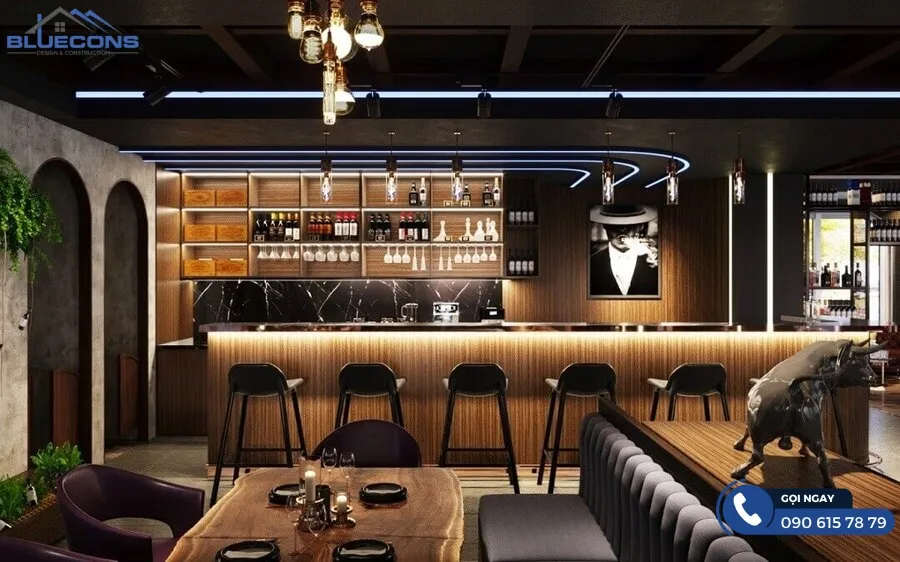 Quầy bar 2 tầng 18 Thiết kế phòng chung cư đẹp