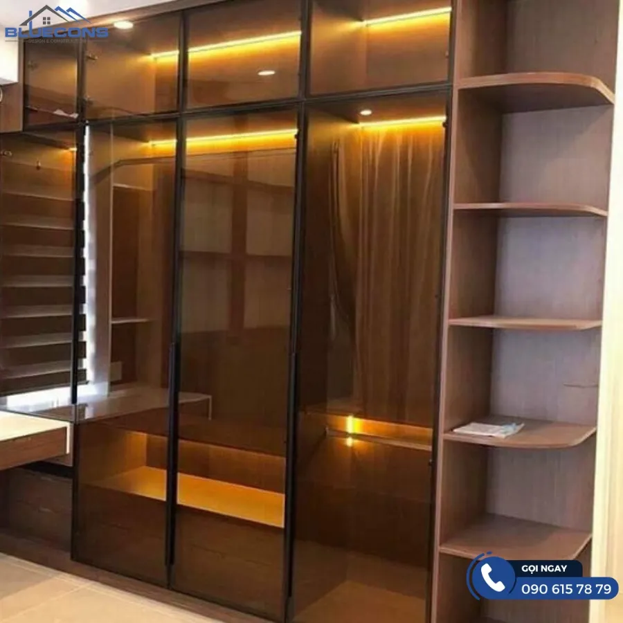 Tủ quần áo kính lùa 14 Thiết kế phòng chung cư đẹp