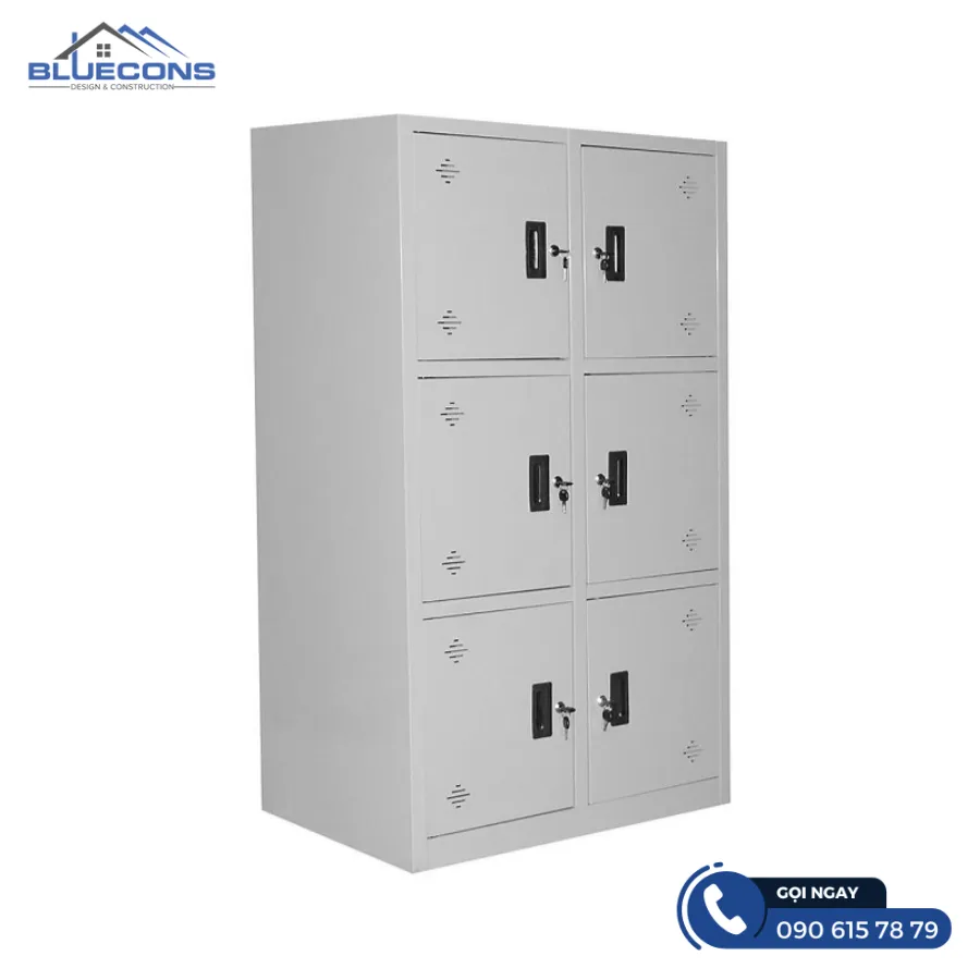 Tủ sắt 6 ngăn 6 Thiết kế phòng chung cư đẹp