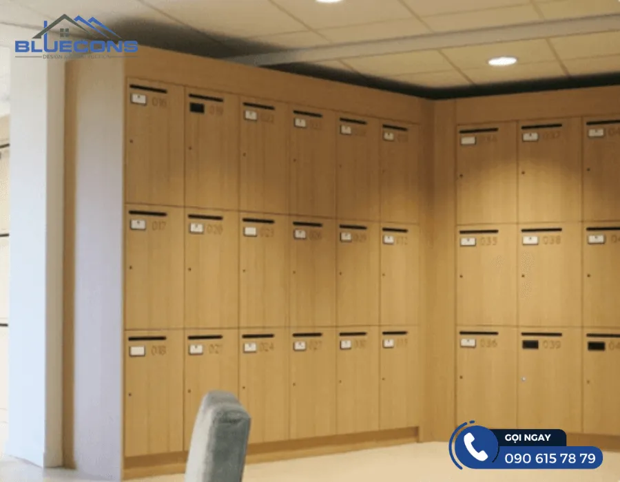 Tủ locker 18 ngăn 2 Thiết kế phòng chung cư đẹp