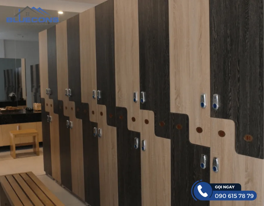 Tủ locker 18 ngăn 5 Thiết kế phòng chung cư đẹp