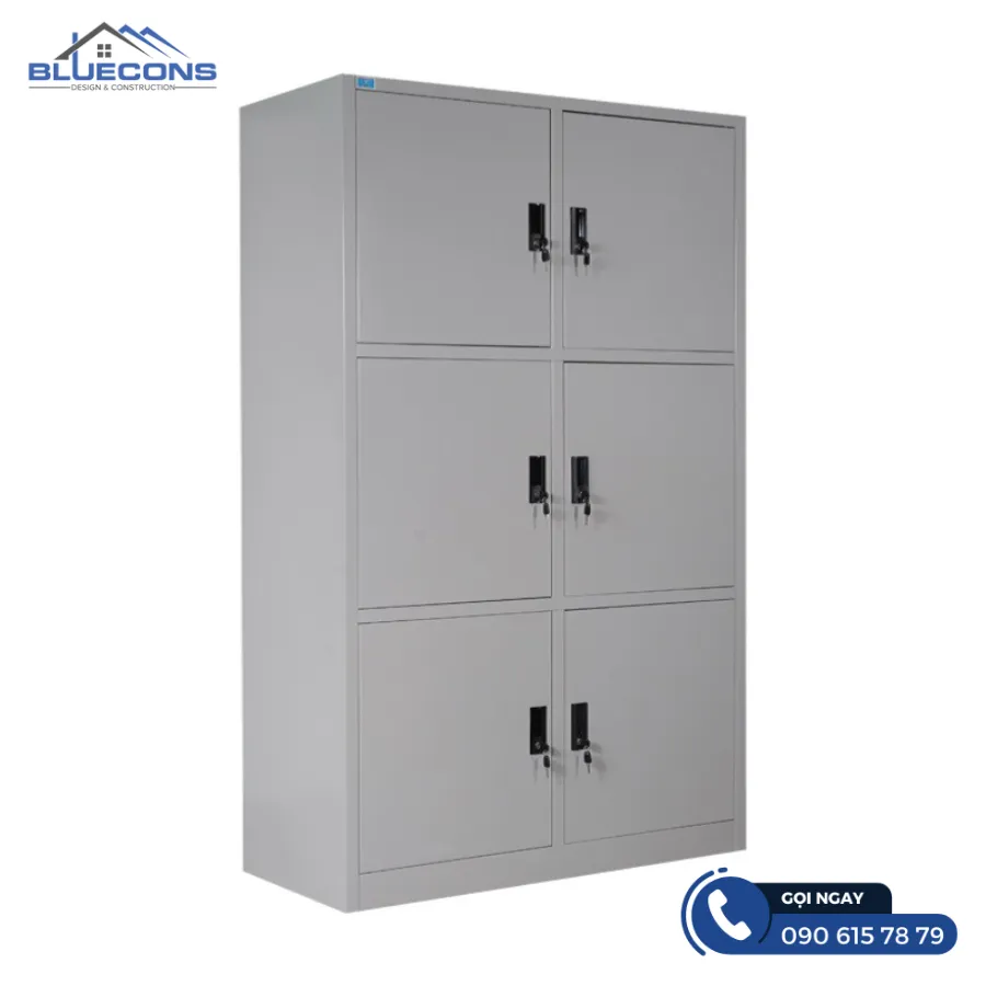 Tủ sắt 6 ngăn 9 Thiết kế phòng chung cư đẹp
