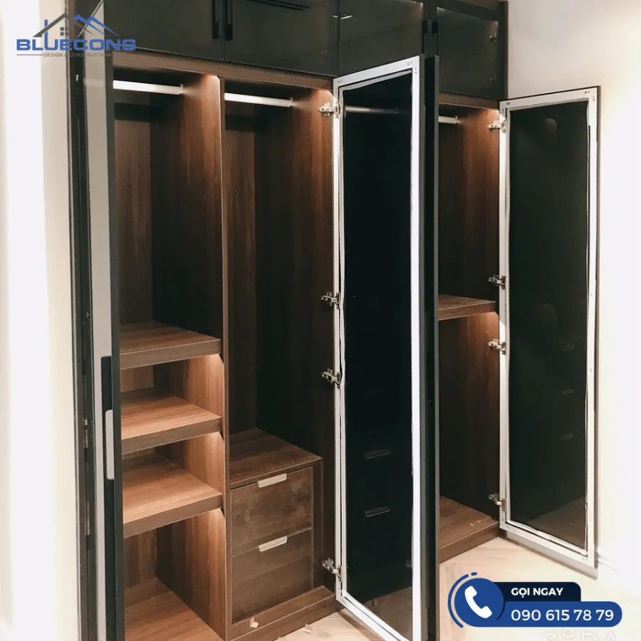 Mẫu tủ gỗ quần áo đẹp 4 Thiết kế phòng chung cư đẹp
