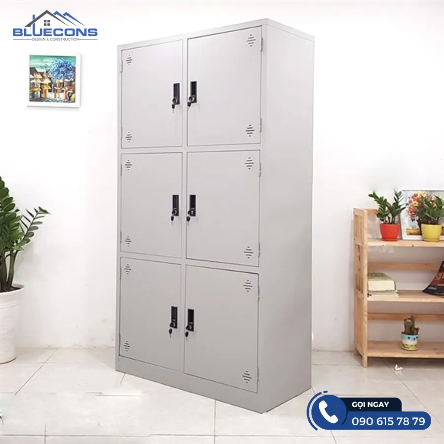 Tủ sắt 6 ngăn 2 Thiết kế phòng chung cư đẹp