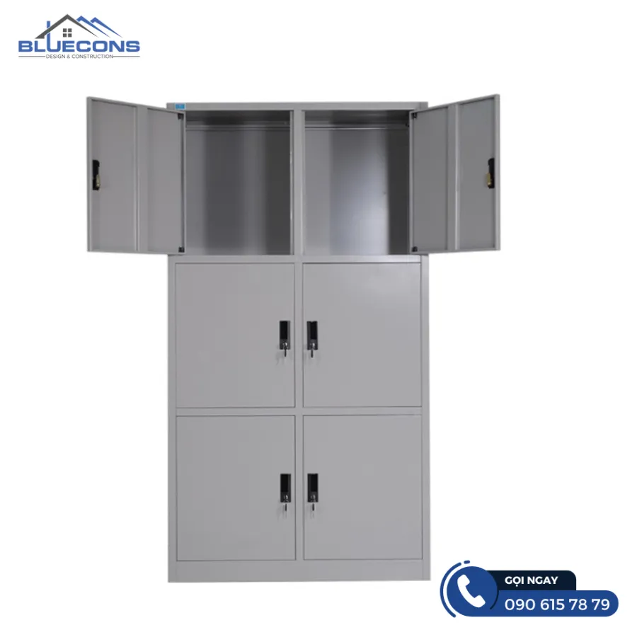 Tủ sắt 6 ngăn 4 Thiết kế phòng chung cư đẹp
