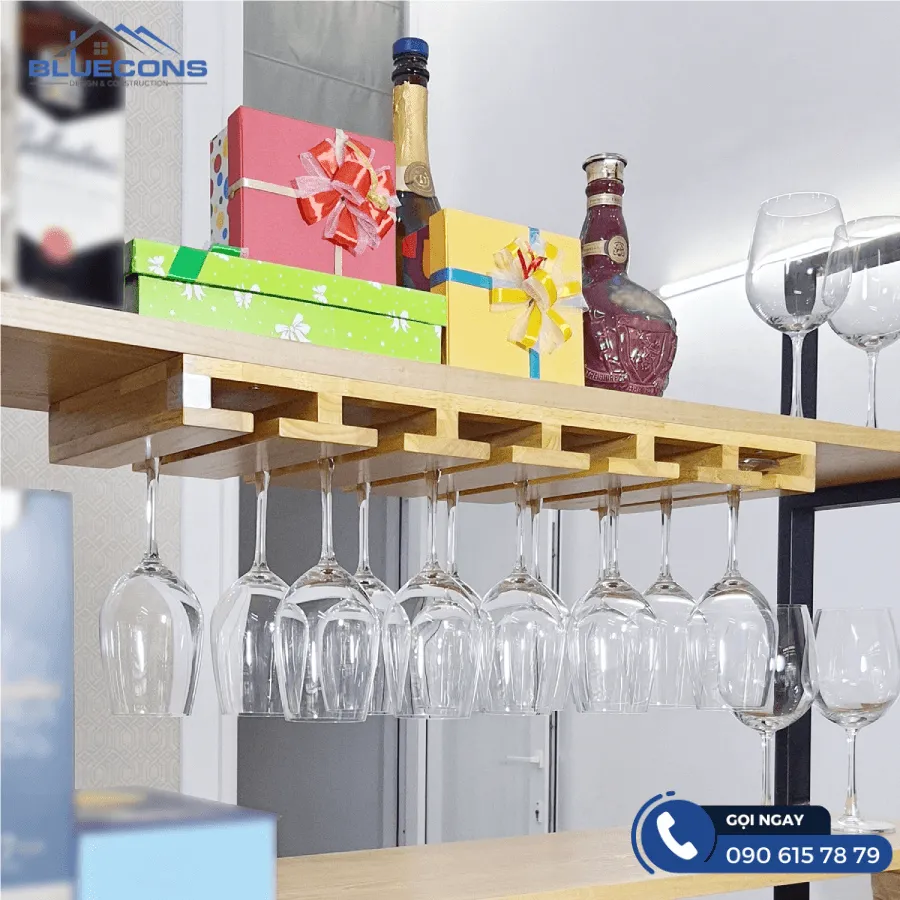 Quầy bar treo ly sang trọng 4 Quầy bar văn phòng