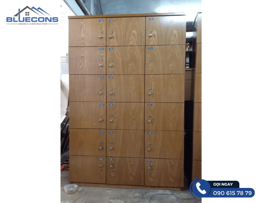 Tủ locker 18 ngăn 9 Thiết kế phòng chung cư đẹp