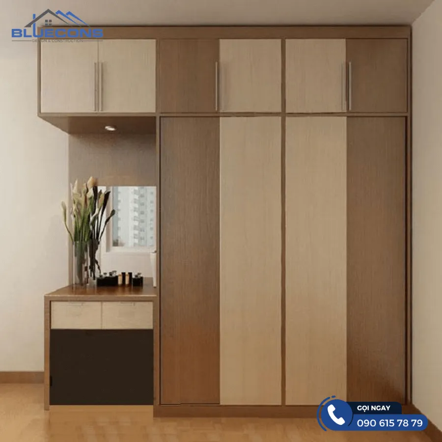 Tủ quần áo trong phòng ngủ 7 Thiết kế phòng chung cư đẹp