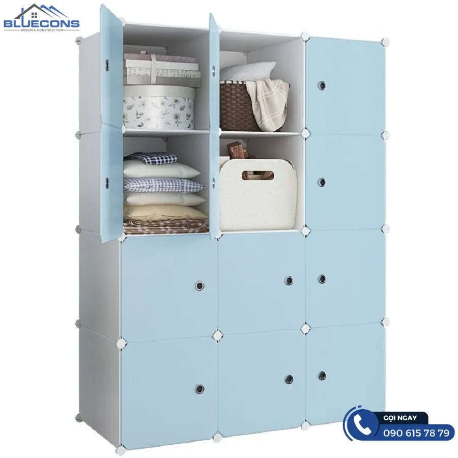 Tủ locker 12 ngăn 8 Thiết kế phòng chung cư đẹp