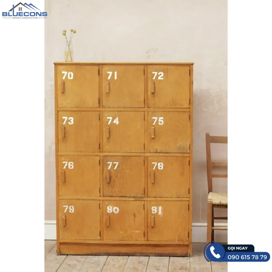 Tủ locker 12 ngăn 2 Thiết kế phòng chung cư đẹp