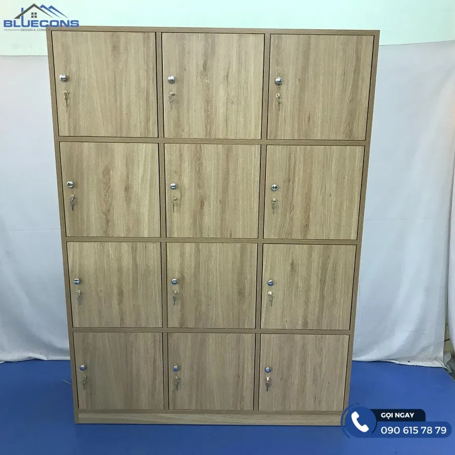 Tủ locker 12 ngăn 3 Thiết kế phòng chung cư đẹp
