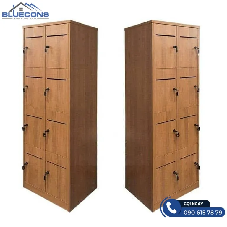 Giá tủ locker gỗ công nghiệp 7 Thiết kế phòng chung cư đẹp