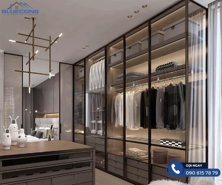 Tủ quần áo kính lùa 6 Thiết kế phòng chung cư đẹp