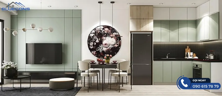 Tủ bếp chữ L hiện đại 7 Thiết kế phòng chung cư đẹp