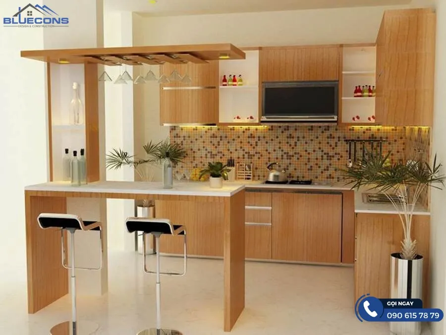 Quầy bar 2 tầng 4 Thiết kế phòng chung cư đẹp