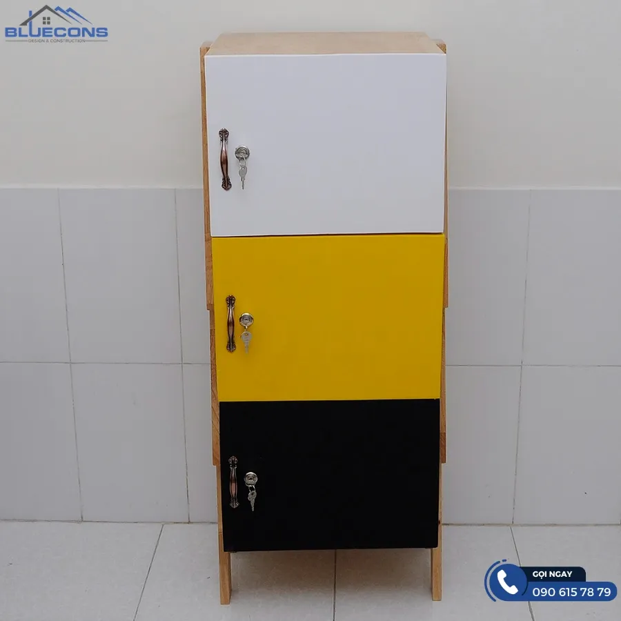 Tủ locker gỗ công nghiệp đẹp 10 Thiết kế phòng chung cư đẹp