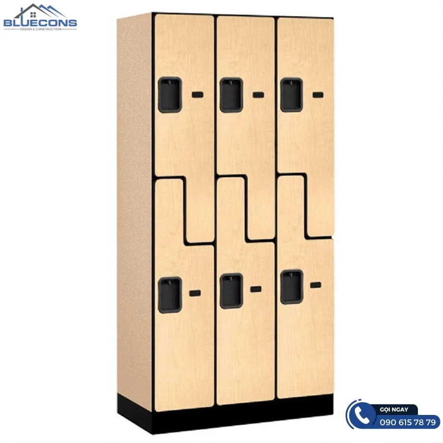 #38 Tủ locker gỗ công nghiệp được ưa chuộng nhất 2023 tại Bluecons TLK015