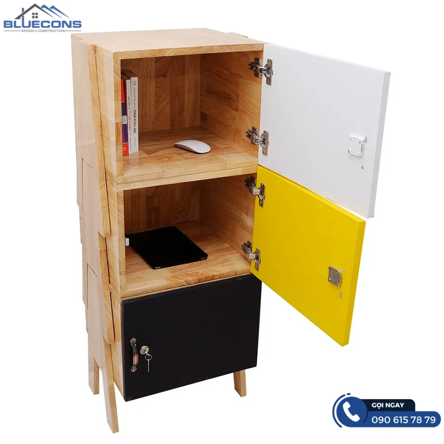 Tủ locker 3 ngăn 3 Thiết kế phòng chung cư đẹp